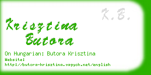 krisztina butora business card